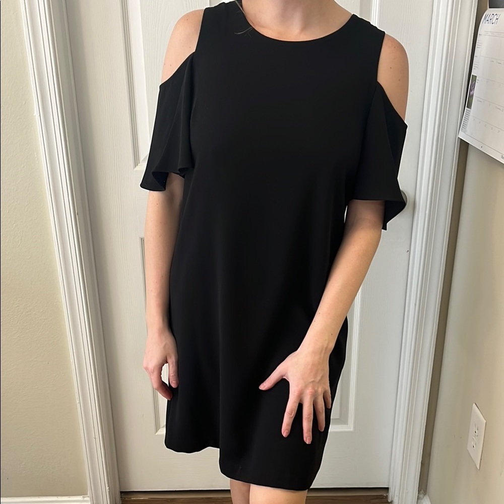 CeCe Black Shoulder Dress